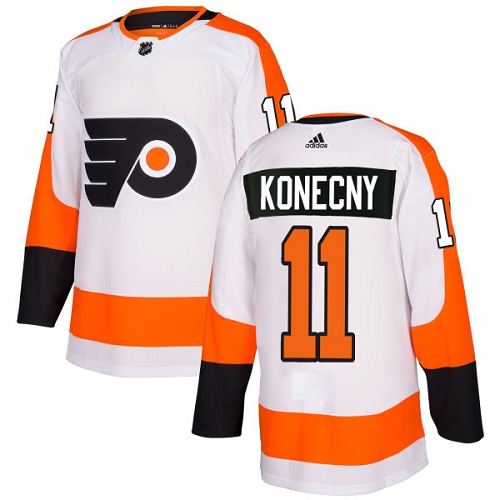 Philadelphia Flyers #11 Travis Konecny White Road Authentic Stitched Youth Jersey Youth cheap jerseys for sale - CheapJerseys.Shop