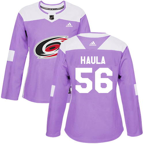 Carolina Hurricanes #56 Erik Haula Purple Authentic Fights Cancer Women's Stitched Jersey Womens cheap jerseys for sale - CheapJerseys.Shop
