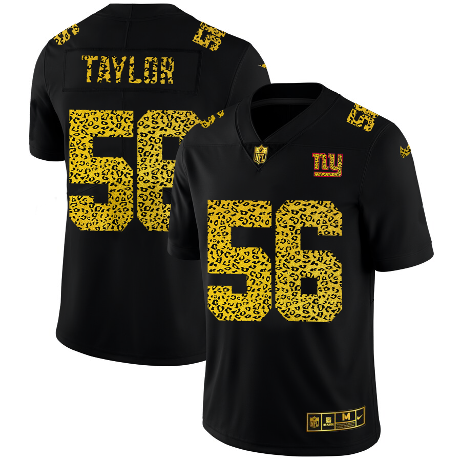 New York Giants #56 Lawrence Taylor Men's Leopard Print Fashion Vapor Limited Jersey Black cheap jerseys for sale - CheapJerseys.Shop