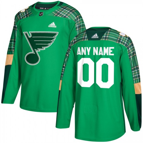 Men's St. Louis Blues Personalized Green St. Patrick's Day Custom Practice Jersey cheap jerseys for sale - CheapJerseys.Shop