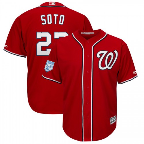 Washington Nationals #22 Juan Soto Red 2019 Spring Training Cool Base Stitched Jersey Men's cheap jerseys for sale - CheapJerseys.Shop