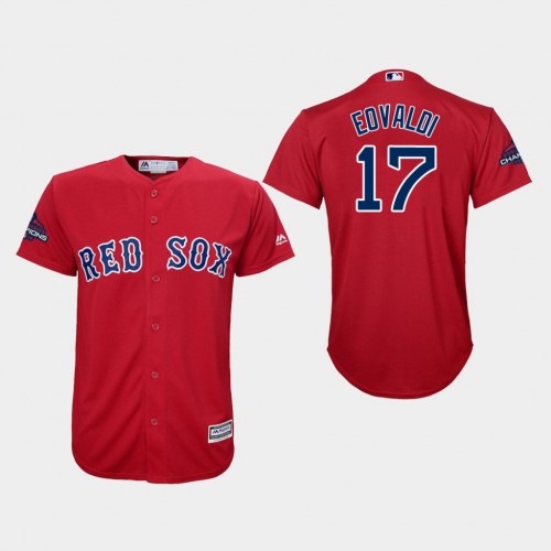 Boston Red Sox #17 Nathan Eovaldi Red Cool Base 2018 World Series Champions Stitched Youth Jersey Youth cheap jerseys for sale - CheapJerseys.Shop