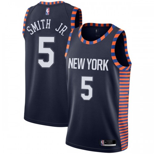 New York Knicks #5 Dennis Smith Jr Navy Youth Swingman City Edition 2018/19 Jersey Youth cheap jerseys for sale - CheapJerseys.Shop