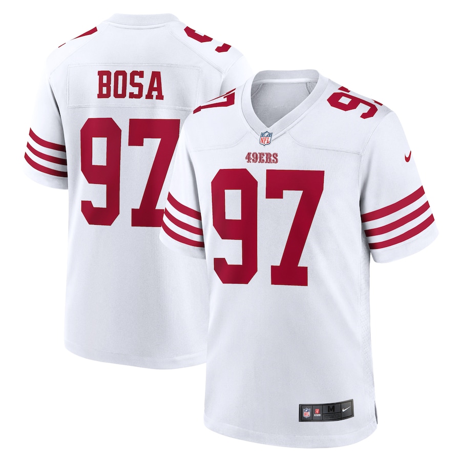 San Francisco 49ers #97 Nick Bosa Men's 2022 Player Game Jersey - White cheap jerseys for sale - CheapJerseys.Shop