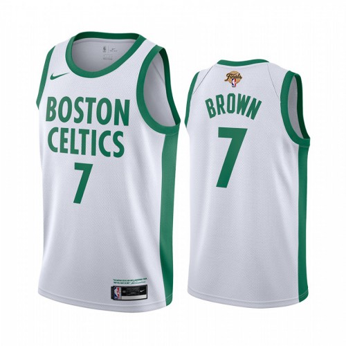 Boston Boston Celtics #7 Jaylen Brown White Swingman Youth 2022 Finals City Edition Jersey Youth cheap jerseys for sale - CheapJerseys.Shop