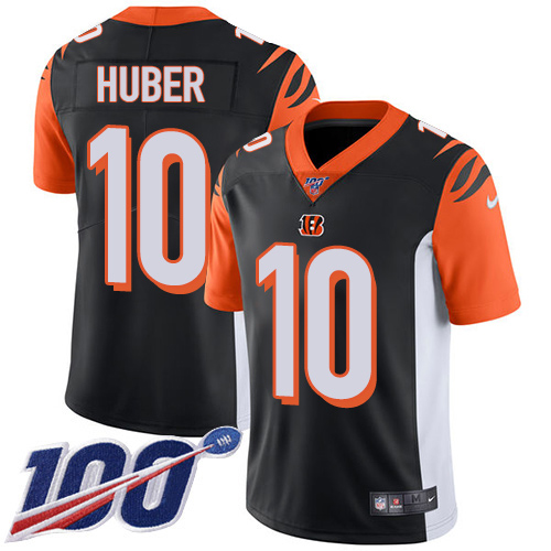 Cincinnati Bengals #10 Kevin Huber Black Team Color Men's Stitched 100th Season Vapor Limited Jersey Men's cheap jerseys for sale - CheapJerseys.Shop