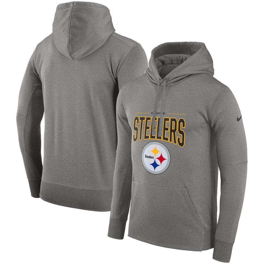 Pittsburgh Steelers Sideline Property Of Performance Pullover Hoodie Gray cheap jerseys for sale - CheapJerseys.Shop