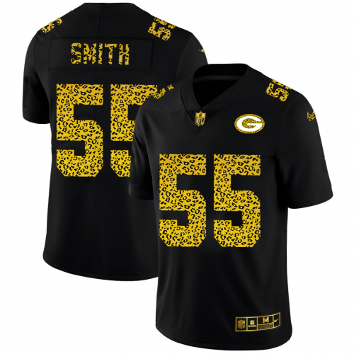 Green Bay Green Bay Packers #55 Za'Darius Smith Men's Leopard Print Fashion Vapor Limited Jersey Black Men's cheap jerseys for sale - CheapJerseys.Shop