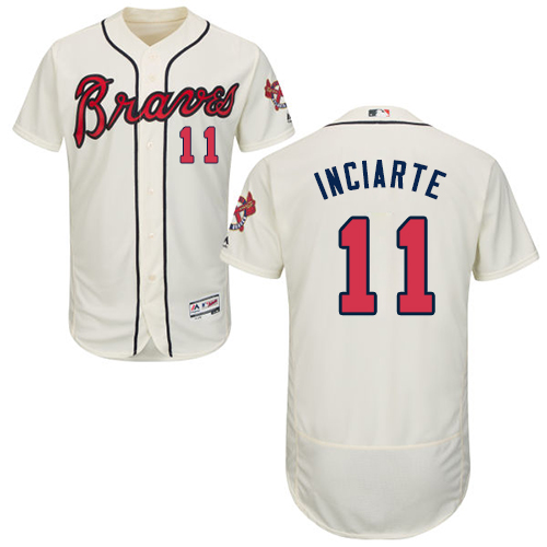 Atlanta Braves #11 Ender Inciarte Cream Flexbase Authentic Collection Stitched Jersey Men's cheap jerseys for sale - CheapJerseys.Shop