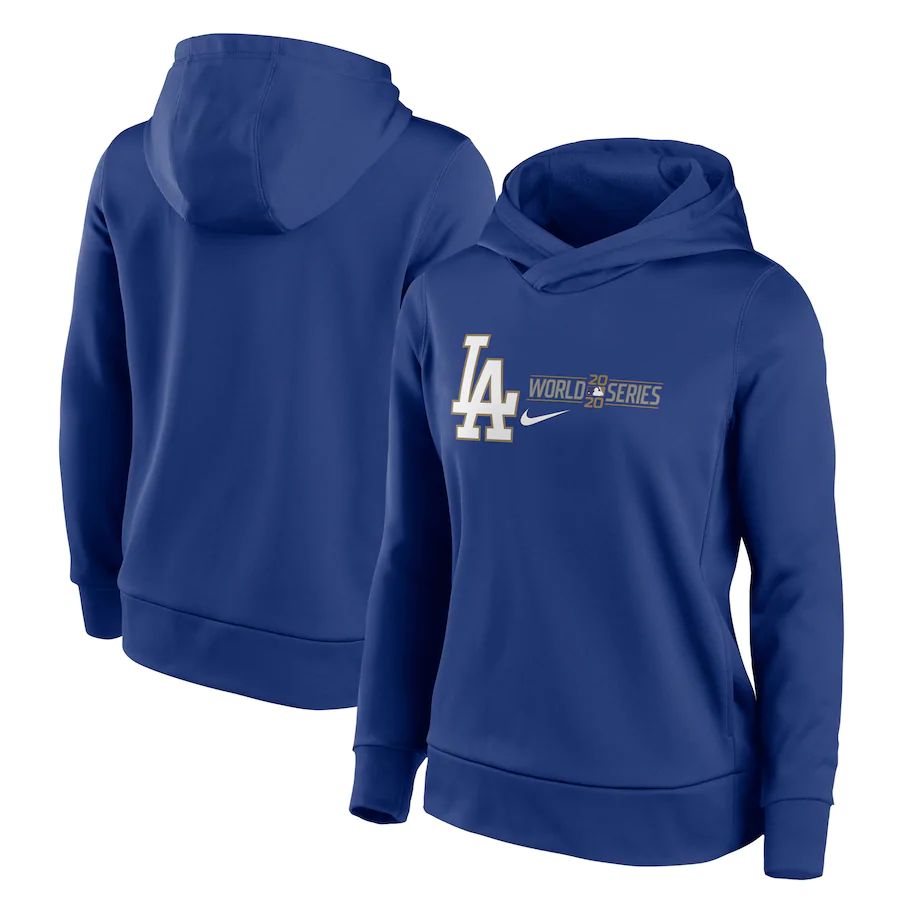 Los Angeles Dodgers Women's 2020 World Series Bound Authentic Collection Pullover Hoodie Royal cheap jerseys for sale - CheapJerseys.Shop