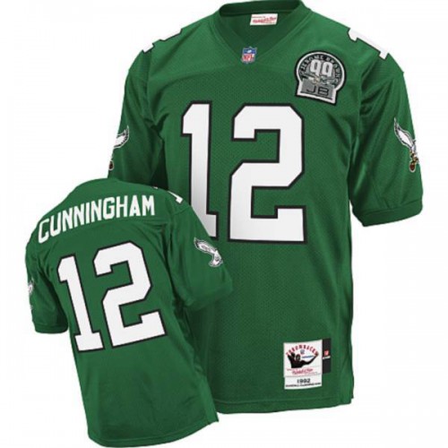 Mitchell&Ness Philadelphia Eagles #12 Randall Cunningham Green Stitched Throwback Jersey Men's cheap jerseys for sale - CheapJerseys.Shop