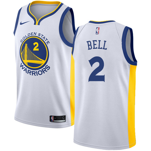 Golden State Warriors #2 Jordan Bell White Swingman Association Edition Jersey Mens cheap jerseys for sale - CheapJerseys.Shop
