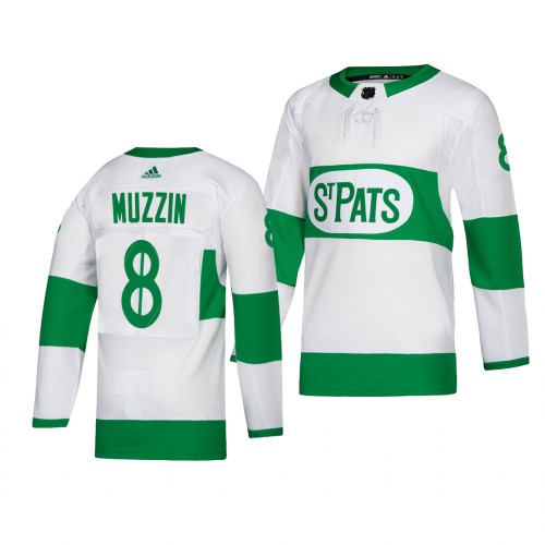 Maple Toronto Maple Leafs #8 Jake Muzzin White 2019 St. Patrick's Day Authentic Player Stitched Jersey Men's cheap jerseys for sale - CheapJerseys.Shop
