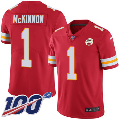 Chiefs #1 Jerick McKinnon Red Team Color Youth Stitched 100th Season Vapor Limited Jersey cheap jerseys for sale - CheapJerseys.Shop