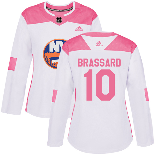 New York Islanders #10 Derek Brassard White/Pink Authentic Fashion Women's Stitched Jersey Womens cheap jerseys for sale - CheapJerseys.Shop