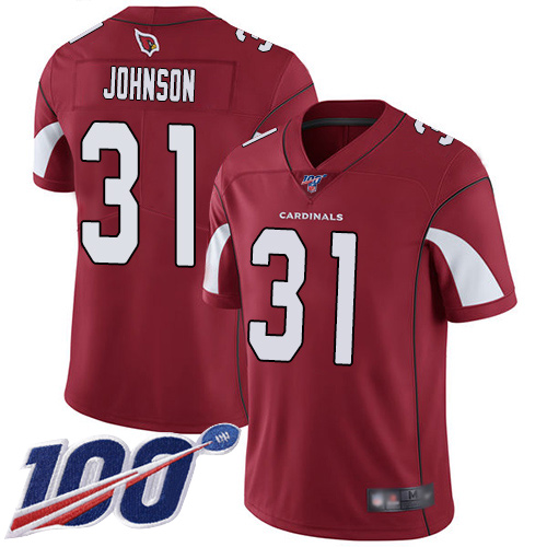 Arizona Cardinals #31 David Johnson Red Team Color Men's Stitched 100th Season Vapor Limited Jersey Men's cheap jerseys for sale - CheapJerseys.Shop
