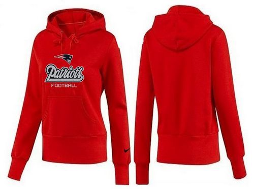 Women's New England Patriots Authentic Logo Pullover Hoodie Red cheap jerseys for sale - CheapJerseys.Shop