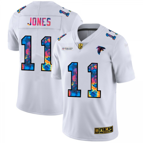 Atlanta Atlanta Falcons #11 Julio Jones Men's White Multi-Color 2020 Crucial Catch Limited Jersey Men's cheap jerseys for sale - CheapJerseys.Shop