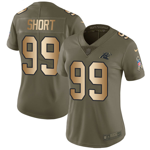 Carolina Panthers #99 Kawann Short Olive/Gold Women's Stitched Limited 2017 Salute to Service Jersey Womens cheap jerseys for sale - CheapJerseys.Shop