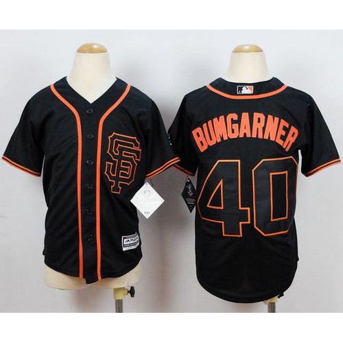 San Francisco Giants #40 Madison Bumgarner Black Cool Base Stitched Youth Jersey Youth cheap jerseys for sale - CheapJerseys.Shop