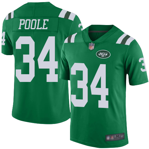New York Jets #34 Brian Poole Green Men's Stitched Limited Rush Jersey Men's cheap jerseys for sale - CheapJerseys.Shop