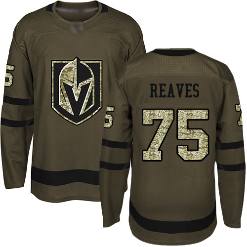 Golden Vegas Golden Knights #75 Ryan Reaves Green Salute to Service Stitched Youth Jersey Youth cheap jerseys for sale - CheapJerseys.Shop