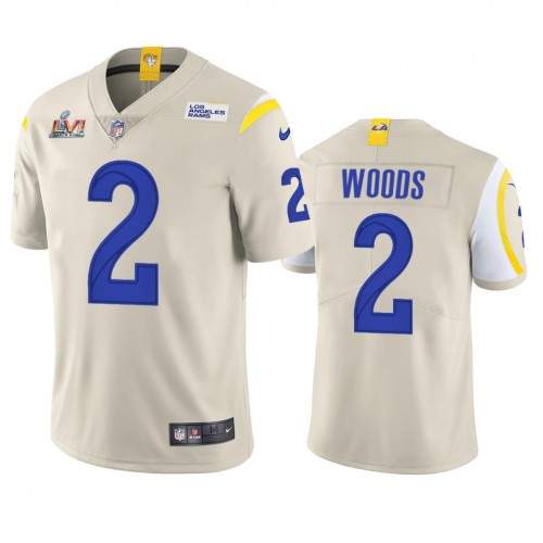 Los Angeles Los Angeles Rams #2 Robert Woods Men's Super Bowl LVI Patch Vapor Limited Jersey - Bone Men's cheap jerseys for sale - CheapJerseys.Shop