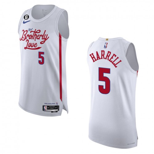 Philadelphia Philadelphia 76ers #5 Montrezl Harrell White 2022-23 Authentic Jersey - City Edition Mens cheap jerseys for sale - CheapJerseys.Shop
