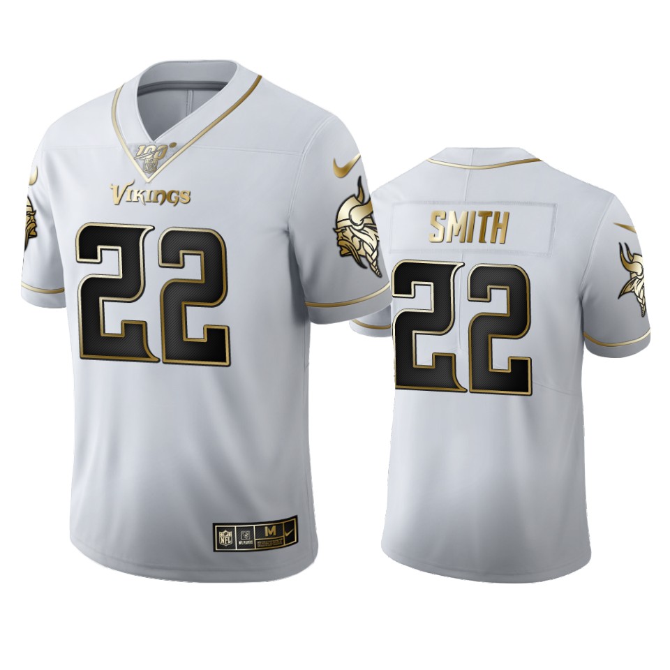 Minnesota Vikings #22 Harrison Smith Men's White Golden Edition Vapor Limited 100 Jersey cheap jerseys for sale - CheapJerseys.Shop