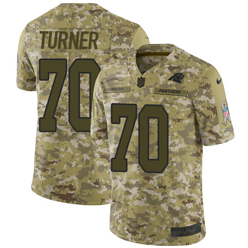 Carolina Panthers #70 Trai Turner Camo Men's Stitched Limited 2018 Salute To Service Jersey Men's cheap jerseys for sale - CheapJerseys.Shop