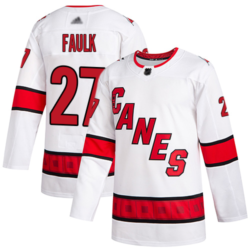 Carolina Hurricanes #27 Justin Faulk White Road Authentic Stitched Jersey Men's cheap jerseys for sale - CheapJerseys.Shop