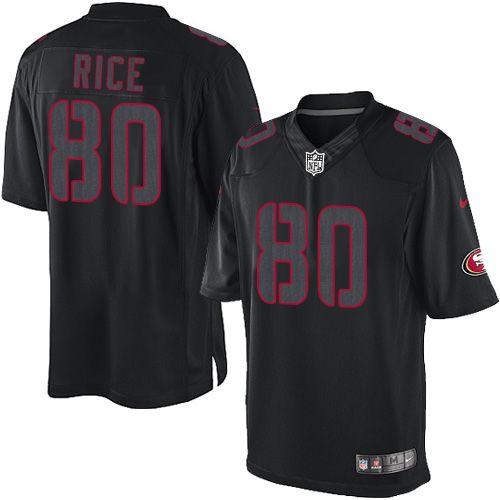 49ers #80 Jerry Rice Black Men's Stitched Impact Limited Jersey cheap jerseys for sale - CheapJerseys.Shop