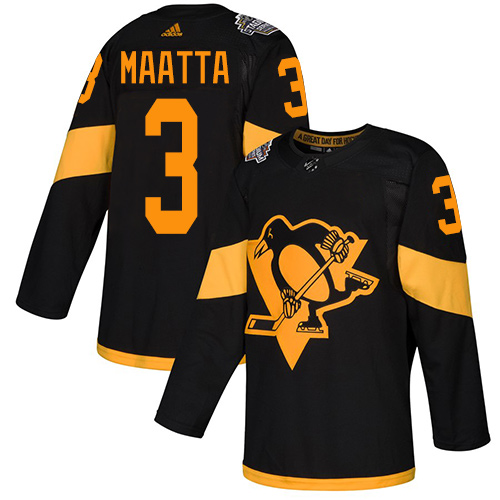 Pittsburgh Penguins #3 Olli Maatta Black Authentic 2019 Stadium Series Stitched Jersey Men's cheap jerseys for sale - CheapJerseys.Shop