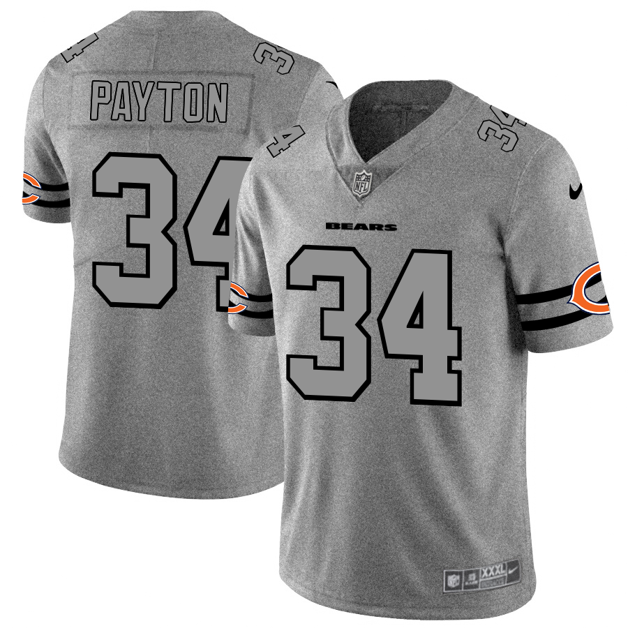 Chicago Bears #34 Walter Payton Men's Gray Gridiron II Vapor Untouchable Limited Jersey cheap jerseys for sale - CheapJerseys.Shop