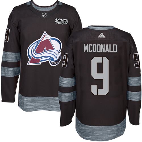 Colorado Avalanche #9 Lanny McDonald Black 1917-2017 100th Anniversary Stitched Jersey Men's cheap jerseys for sale - CheapJerseys.Shop