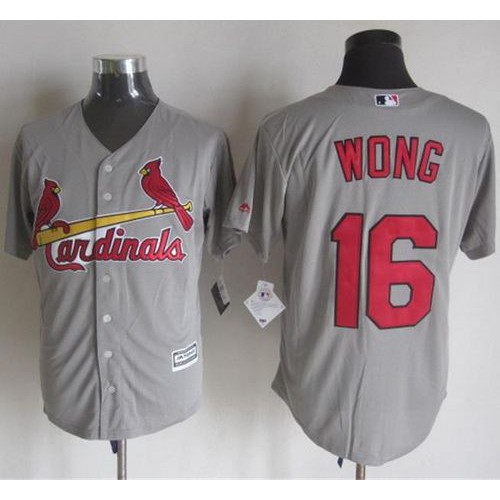 St.Louis Cardinals #16 Kolten Wong Grey New Cool Base Stitched Jersey Men's cheap jerseys for sale - CheapJerseys.Shop