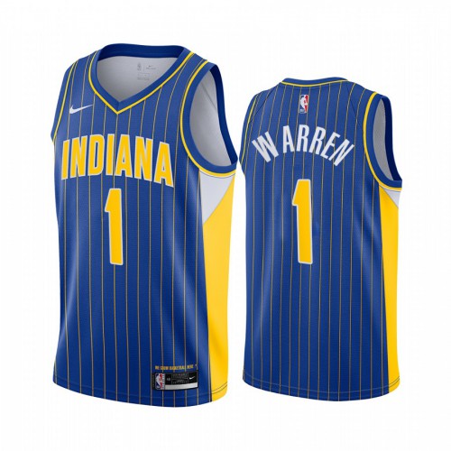 Indiana Pacers #1 TJ Warren Blue Womens Swingman 2020-21 City Edition Jersey Womens cheap jerseys for sale - CheapJerseys.Shop