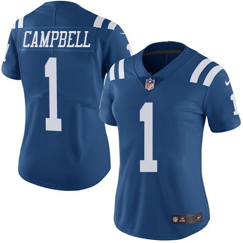 Colts #1 Parris Campbell Royal Blue Women's Stitched Limited Rush Jersey cheap jerseys for sale - CheapJerseys.Shop