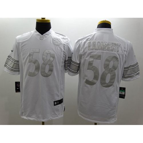 Pittsburgh Steelers #58 Jack Lambert White Men's Stitched Limited Platinum Jersey Men's cheap jerseys for sale - CheapJerseys.Shop