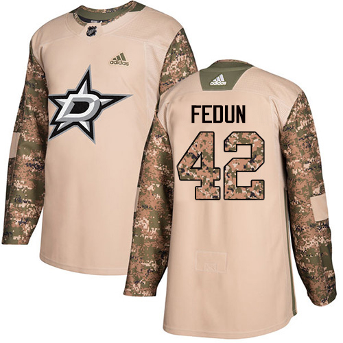 Dallas Stars #42 Taylor Fedun Camo Authentic 2017 Veterans Day Stitched Jersey Men's cheap jerseys for sale - CheapJerseys.Shop