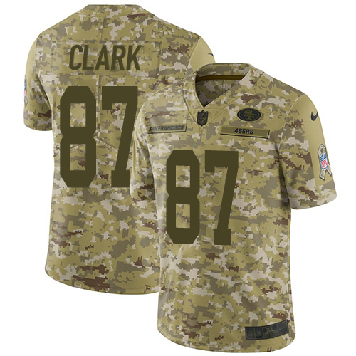 San Francisco 49ers #87 Dwight Clark Camo Men's Stitched Limited 2018 Salute To Service Jersey Men's cheap jerseys for sale - CheapJerseys.Shop