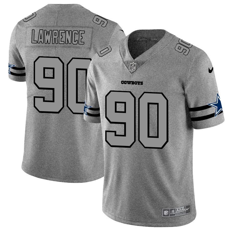 Dallas Cowboys #90 Demarcus Lawrence Men's Gray Gridiron II Vapor Untouchable Limited Jersey cheap jerseys for sale - CheapJerseys.Shop