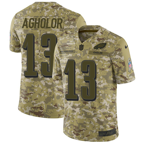 Philadelphia Eagles #13 Nelson Agholor Camo Men's Stitched Limited 2018 Salute To Service Jersey Men's cheap jerseys for sale - CheapJerseys.Shop