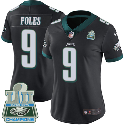 Philadelphia Eagles #9 Nick Foles Black Alternate Super Bowl LII Champions Women's Stitched Vapor Untouchable Limited Jersey Womens cheap jerseys for sale - CheapJerseys.Shop