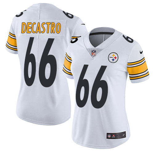 Pittsburgh Steelers #66 David DeCastro White Women's Stitched Vapor Untouchable Limited Jersey Womens cheap jerseys for sale - CheapJerseys.Shop