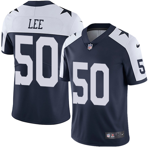Dallas Cowboys #50 Sean Lee Navy Blue Thanksgiving Men's Stitched Vapor Untouchable Limited Throwback Jersey Men's cheap jerseys for sale - CheapJerseys.Shop