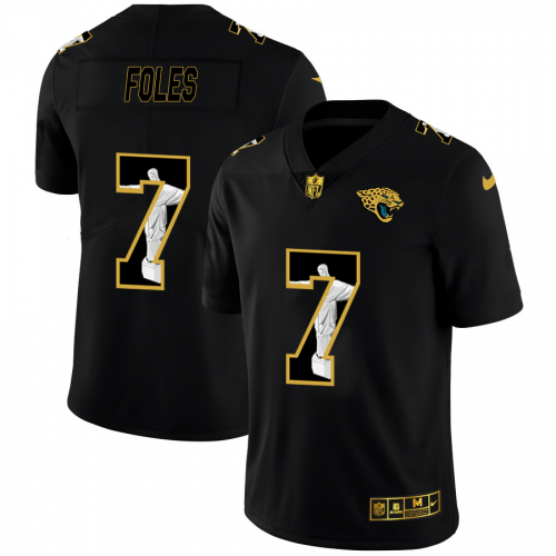 Jacksonville Jacksonville Jaguars #7 Nick Foles Men's Carbon Black Vapor Cristo Redentor Limited Jersey Men's cheap jerseys for sale - CheapJerseys.Shop