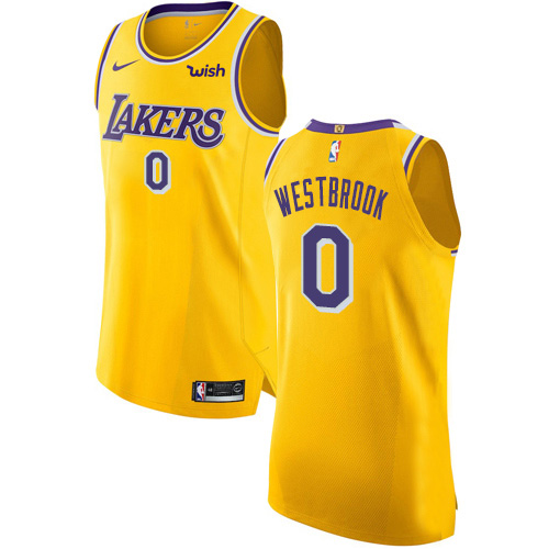 Los Angeles Lakers #0 Russell Westbrook Womens Gold Authentic Icon Edition Jersey Womens cheap jerseys for sale - CheapJerseys.Shop