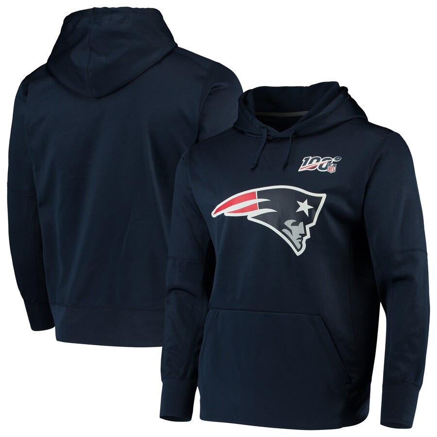 New England Patriots 100 Primary Logo Circuit Performance Pullover Hoodie Navy cheap jerseys for sale - CheapJerseys.Shop