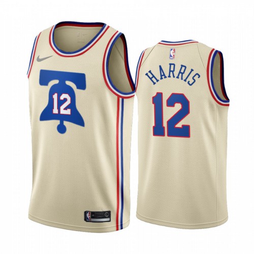 Philadelphia Philadelphia 76ers #12 Tobias Harris Cream Swingman 2020-21 Earned Edition Jersey Mens cheap jerseys for sale - CheapJerseys.Shop